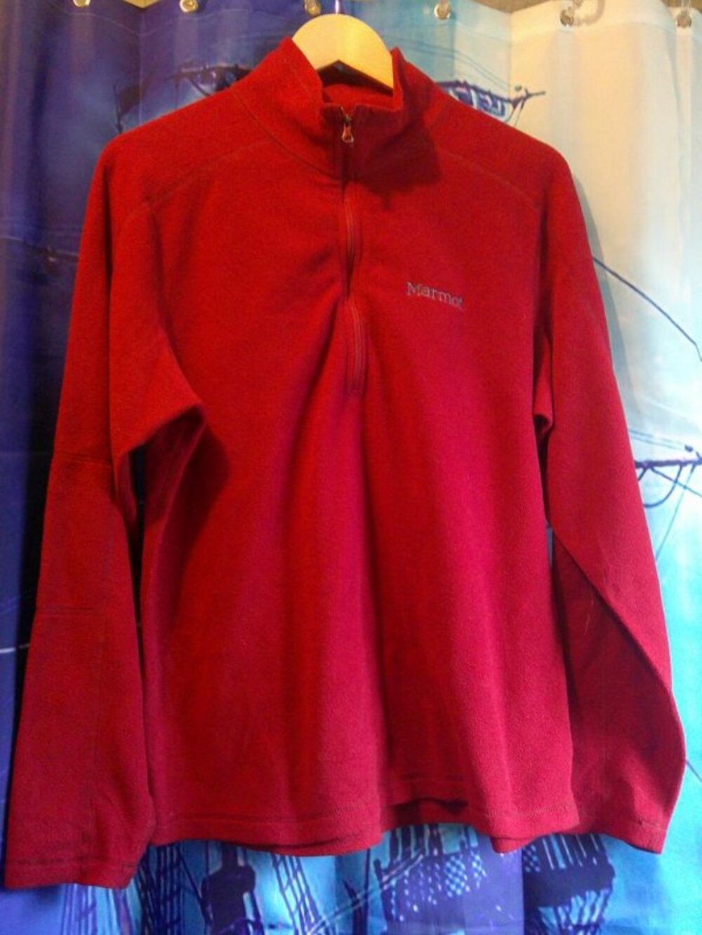 "Marmot" POLARTEC Micro-Fleece 1/2 Zip Pullover Shirt n Team Red Man Sz M